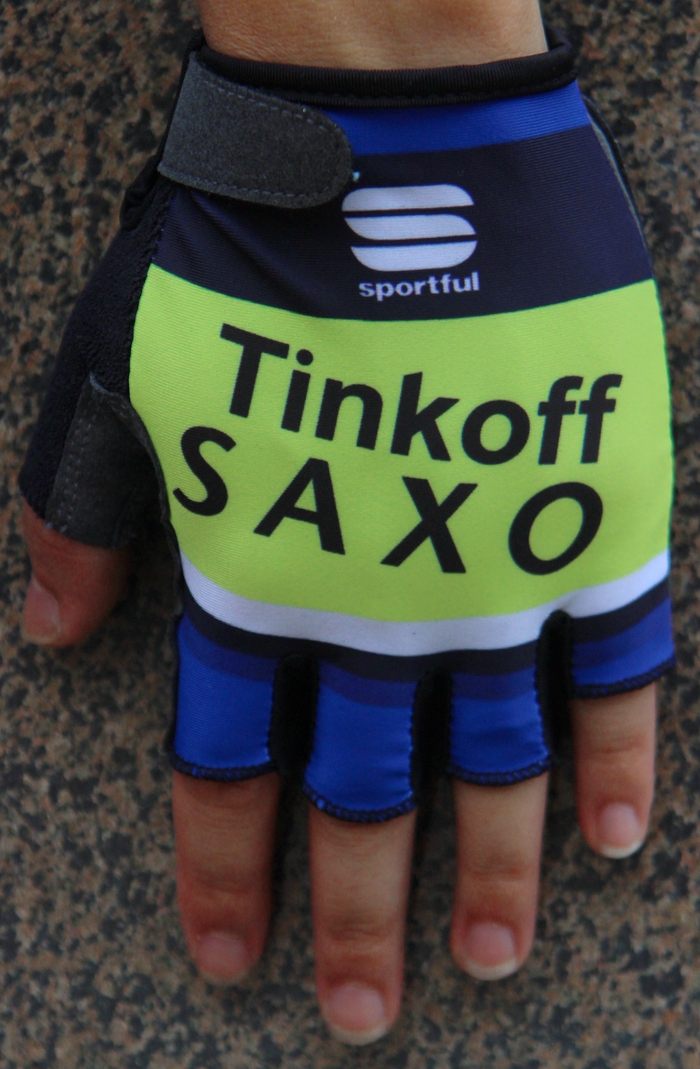 2016 Saxo Bank Tinkoff Guante de bicicletas azul